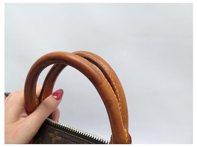 BORSA LOUIS VUITTON SPEEDY 40 IN TELA MONOGRAM M41522 Marrone - vista 14