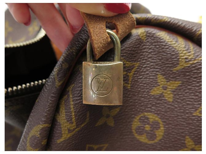 BORSA LOUIS VUITTON SPEEDY 40 IN TELA MONOGRAM M41522 Marrone - vista 17