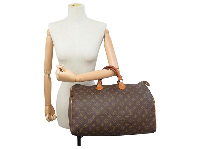 BORSA LOUIS VUITTON SPEEDY 40 IN TELA MONOGRAM M41522 Marrone - vista 7