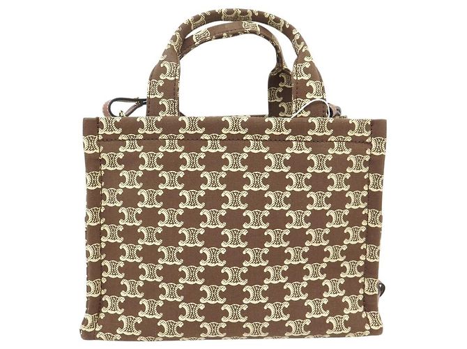 Céline NEUE CELINE THAIS PM CANVAS TRIOMPHE TOTE BAG 199162FOK Braun - Ansicht 2