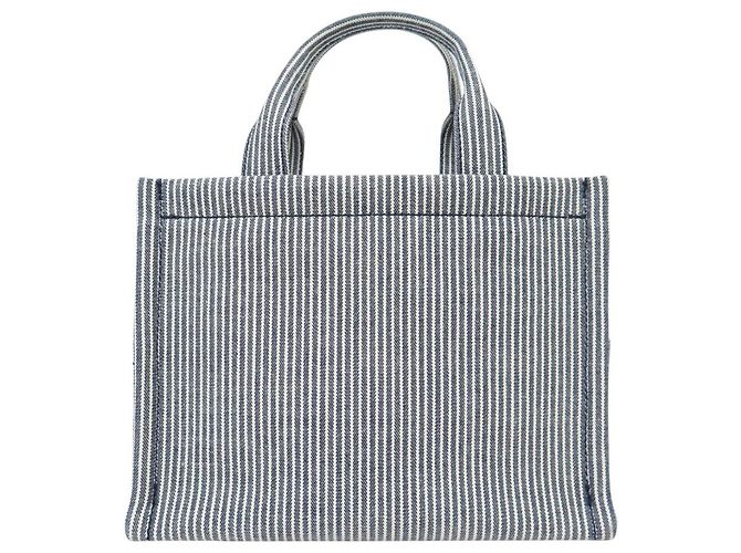 Cabas Céline NUOVA BORSA CELINE THAIS SMALL TOTE BAG 199162FU5 CANVAS Blu navy - vista 2