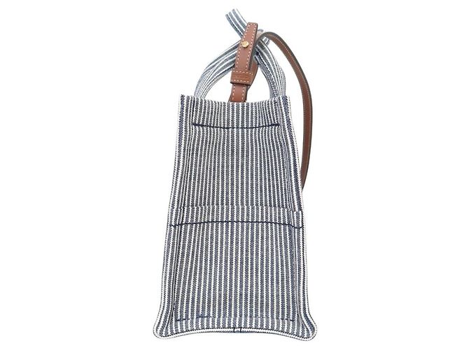 Cabas Céline NUOVA BORSA CELINE THAIS SMALL TOTE BAG 199162FU5 CANVAS Blu navy - vista 4