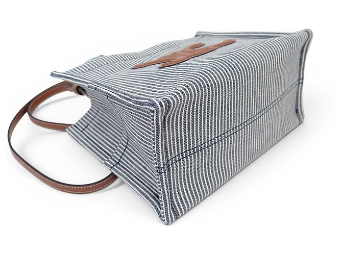 Cabas Céline NUOVA BORSA CELINE THAIS SMALL TOTE BAG 199162FU5 CANVAS Blu navy - vista 5