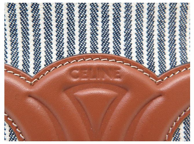 Cabas Céline NUOVA BORSA CELINE THAIS SMALL TOTE BAG 199162FU5 CANVAS Blu navy - vista 9