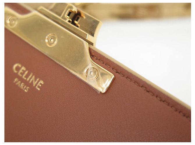 Céline NUOVA BORSA CELINE LOLA MEDIUM IN TELA TRIOMPHE LEOPARD 115532FP3 BAG Cammello - vista 14