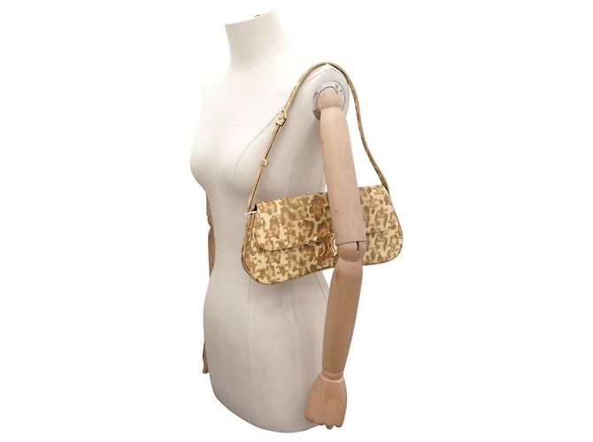 Céline NUOVA BORSA CELINE LOLA MEDIUM IN TELA TRIOMPHE LEOPARD 115532FP3 BAG Cammello - vista 5