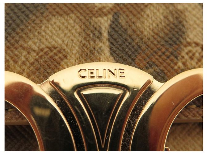 Céline NUOVA BORSA CELINE LOLA MEDIUM IN TELA TRIOMPHE LEOPARD 115532FP3 BAG Cammello - vista 7