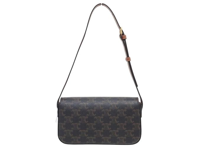 Céline NUOVA BORSA CELINE CLAUDE CANVAS TRIOMPHE 194142CUZ Marrone - vista 2