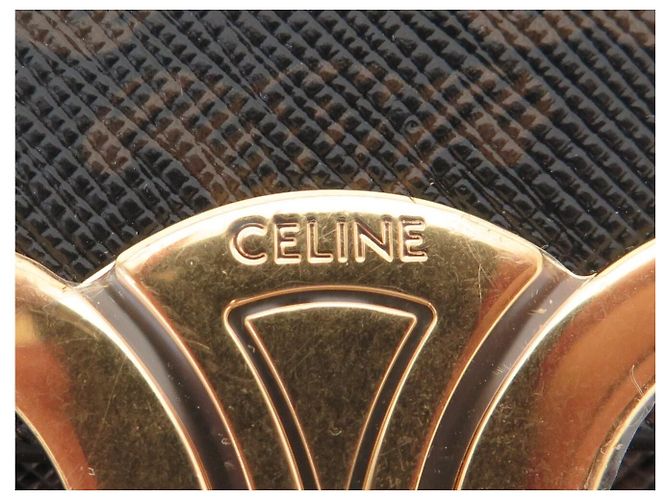 Céline NUOVA BORSA CELINE CLAUDE CANVAS TRIOMPHE 194142CUZ Marrone - vista 7