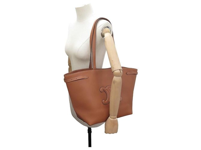 Cabas Céline NUOVA BORSA CELINE ANAIS MEDIUM 116853ENY PELLE MARRONE - vista 5