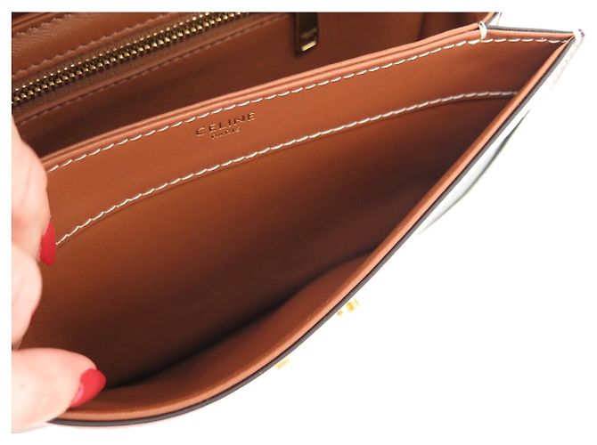Céline NUOVA BORSA A SPALLA CELINE CLEA 110962BZ4.04 TELA TRIOMPHE A TRACULLA Marrone - vista 12