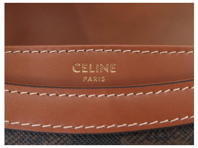Céline NUOVA BORSA A SPALLA CELINE CLEA 110962BZ4.04 TELA TRIOMPHE A TRACULLA Marrone - vista 9