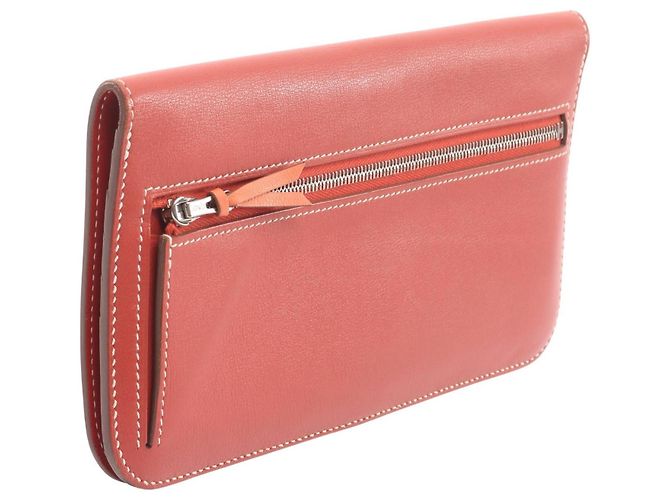 Portafoglio lungo Dogon in pelle Hermès Rosso - vista 7