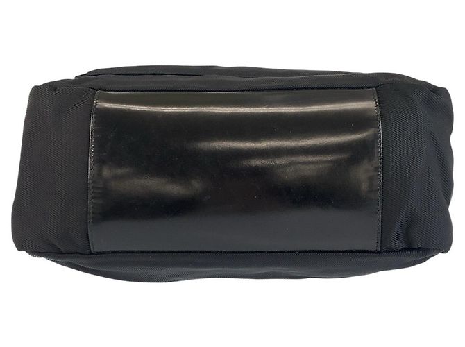 Borsa a mano Gucci Bamboo Nylon Nera Nero - vista 10