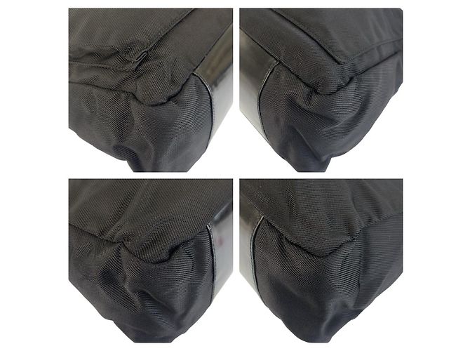 Borsa a mano Gucci Bamboo Nylon Nera Nero - vista 4