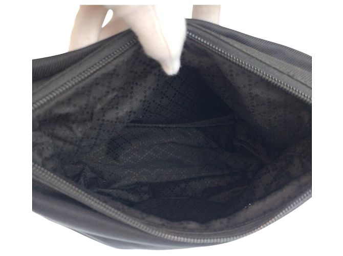 Borsa a mano Gucci Bamboo Nylon Nera Nero - vista 9