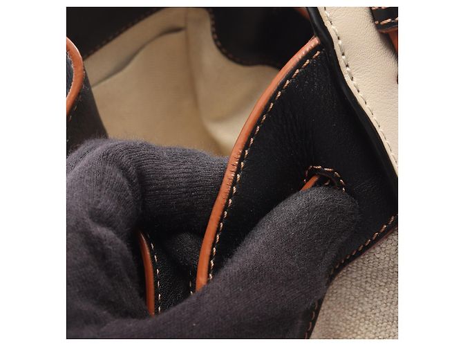 Borsa a 2 modi Hammock Mini in pelle Loewe Marrone Beige - vista 6