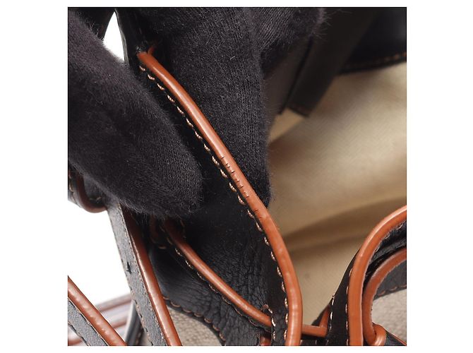 Borsa a 2 modi Hammock Mini in pelle Loewe Marrone Beige - vista 7