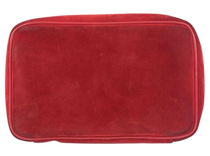 Borsa Vanity Gucci in scamosciato con Horsebit Rosso - vista 10