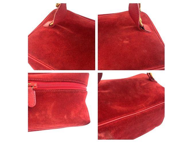 Borsa Vanity Gucci in scamosciato con Horsebit Rosso - vista 6