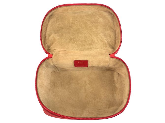 Borsa Vanity Gucci in scamosciato con Horsebit Rosso - vista 9