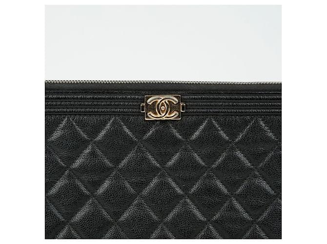 Chanel Clutch Large Caviar Boy Nero - vista 2