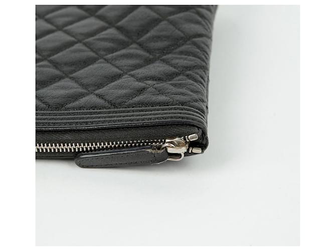 Chanel Clutch Large Caviar Boy Nero - vista 7