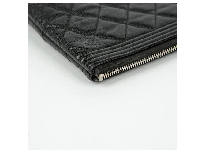 Chanel Clutch Large Caviar Boy Nero - vista 8