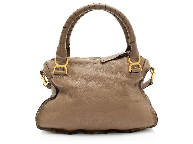 Chloé Borsa Marcie Medium in pelle di vitello Chloe Marrone Beige - vista 3