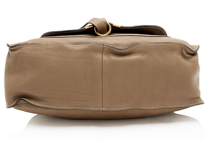 Chloé Borsa Marcie Medium in pelle di vitello Chloe Marrone Beige - vista 4