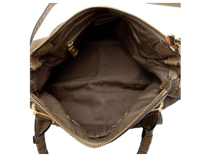 Chloé Borsa Marcie Medium in pelle di vitello Chloe Marrone Beige - vista 7
