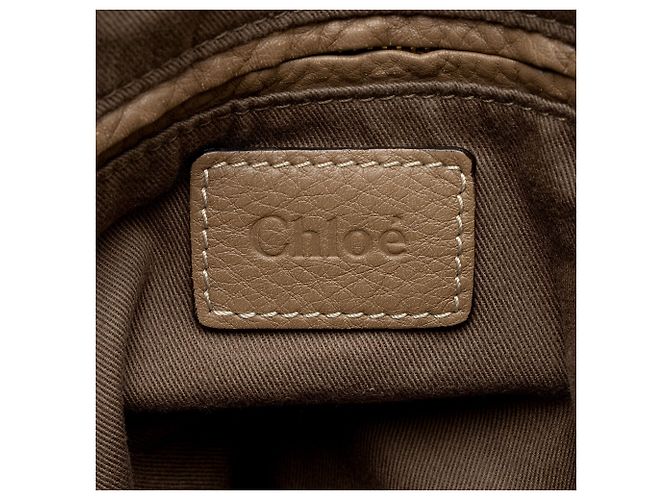 Chloé Borsa Marcie Medium in pelle di vitello Chloe Marrone Beige - vista 8