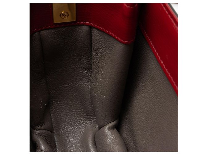 Gucci Sylvie 1969 Mini Schultertasche aus Leder Rot - Ansicht 10