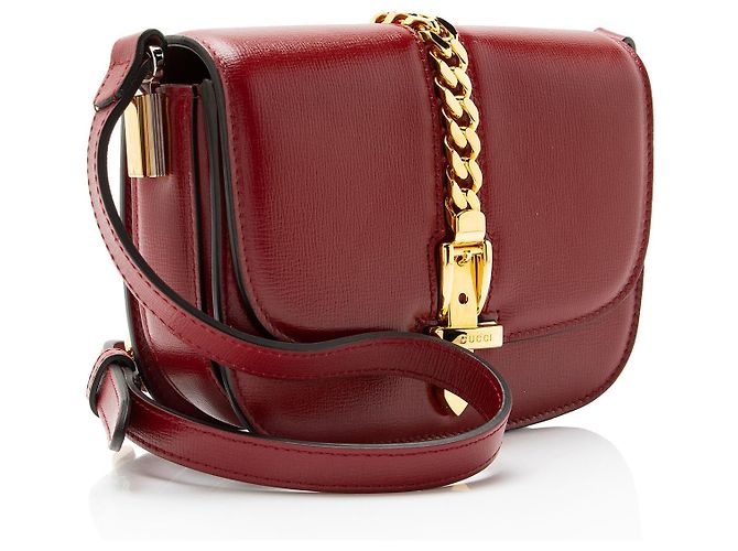 Gucci Sylvie 1969 Mini Schultertasche aus Leder Rot - Ansicht 2