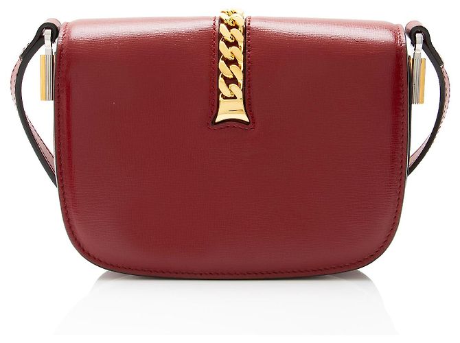 Gucci Sylvie 1969 Mini Schultertasche aus Leder Rot - Ansicht 3