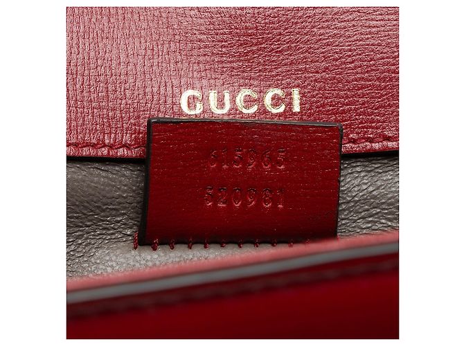 Gucci Sylvie 1969 Mini Schultertasche aus Leder Rot - Ansicht 6