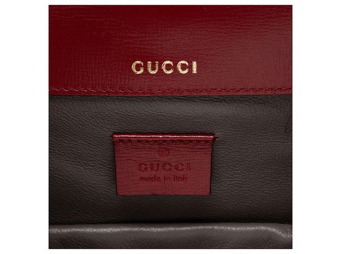 Gucci Sylvie 1969 Mini Schultertasche aus Leder Rot - Ansicht 8