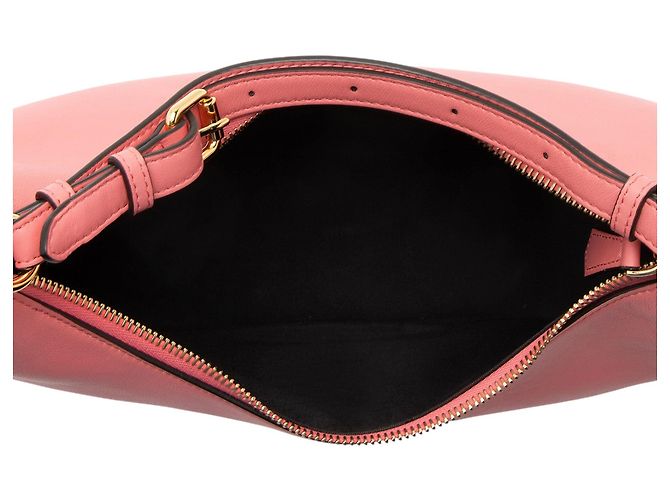 Pequena bolsa hobo de couro Fendi Fendigraphy Rosa - vista 7