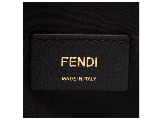 Pequena bolsa hobo de couro Fendi Fendigraphy Rosa - vista 8