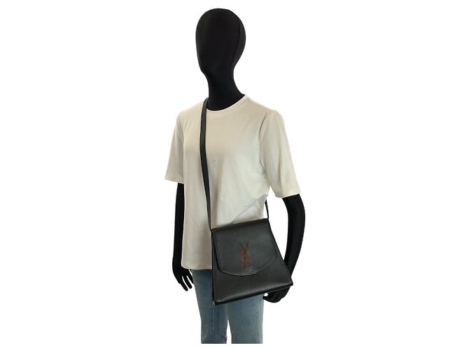 Borsa a tracolla in pelle Yves Saint Laurent Nero - vista 6