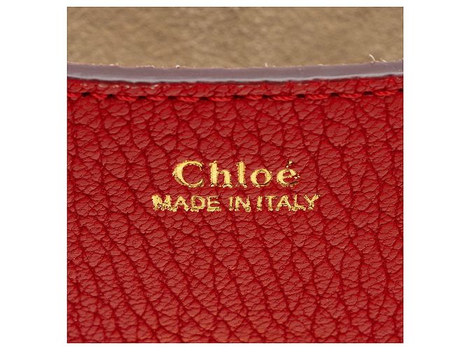 Piccola borsa a tracolla Drew in agnello Chloé Rosso - vista 10