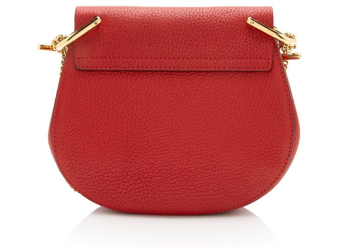 Piccola borsa a tracolla Drew in agnello Chloé Rosso - vista 3