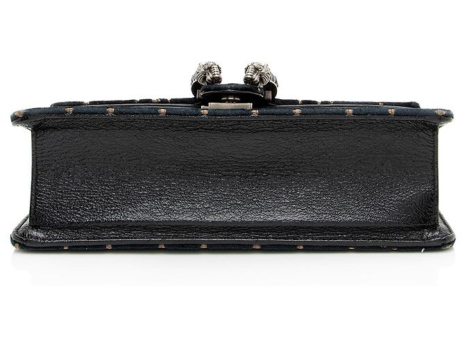 Borsa a tracolla Gucci GG Velvet Crystal Dionysus Medium E/W Nero - vista 4