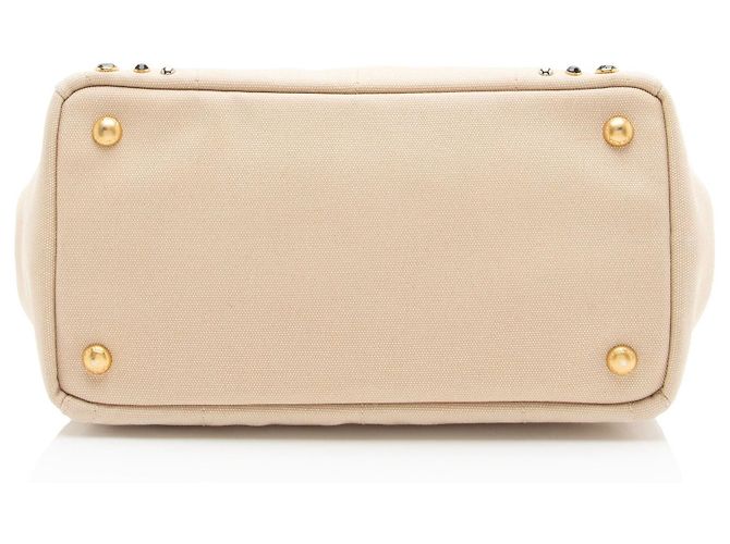 Tote Prada Canapa con cristalli Marrone Beige - vista 4