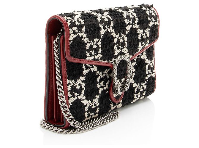 Cartera Dionysus con cadena de tweed GG Gucci Negro - vista 2
