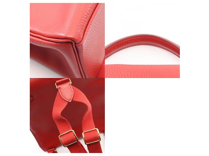 Hermès Sac à dos Hermes Kelly Ado GM Vermilion Rouge - vue 2