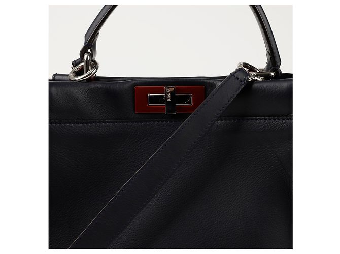 Fendi Borsa a tracolla tote Regular Peekaboo Blu - vista 2