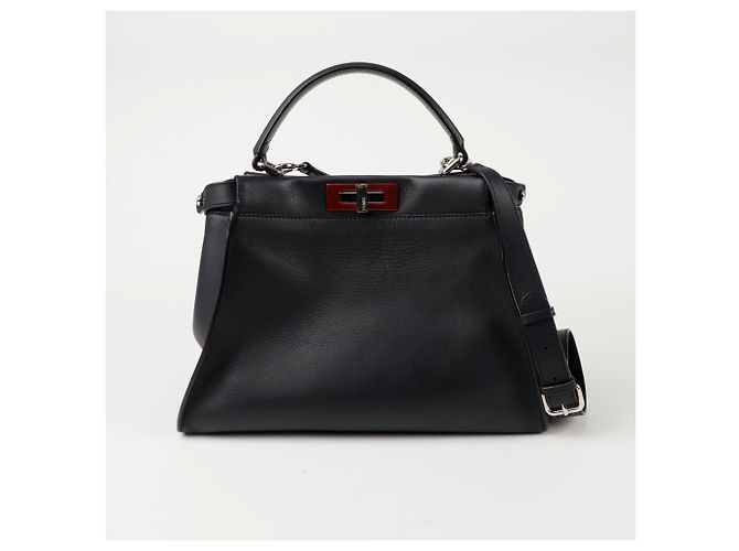 Fendi Borsa a tracolla tote Regular Peekaboo Blu - vista 4