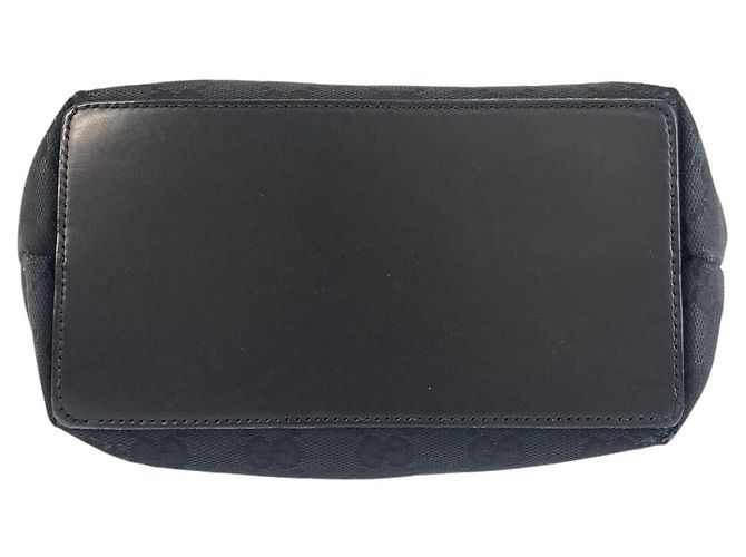 Borsa Tote Gucci in tela GG nera e pelle Nero - vista 10
