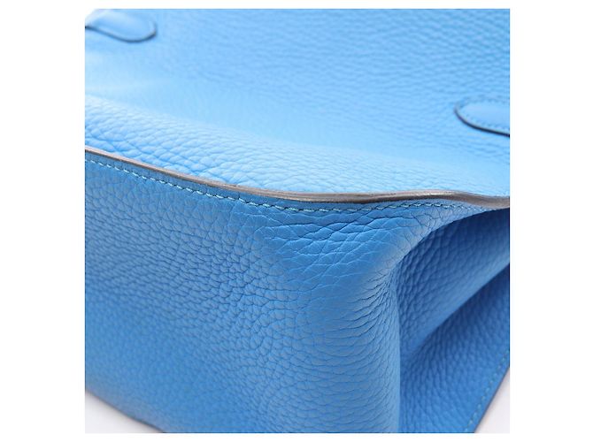 Hermès Hermes Jypsiere 28 Blue Clemence Tasche Blau - Ansicht 9